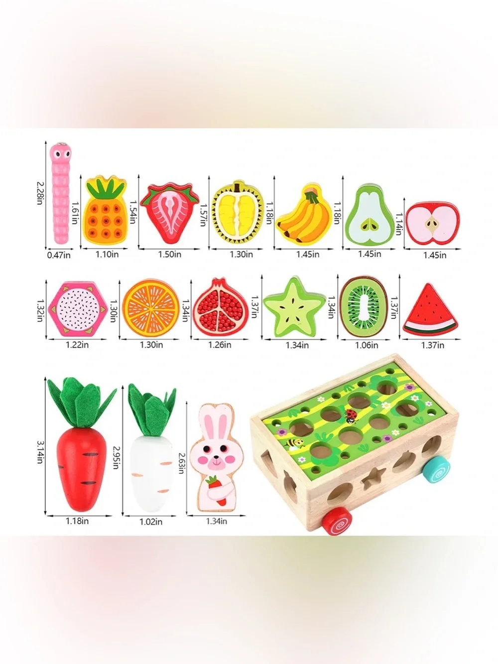 Toddlers Montessori Wooden Educational, Shape Sorting Toy